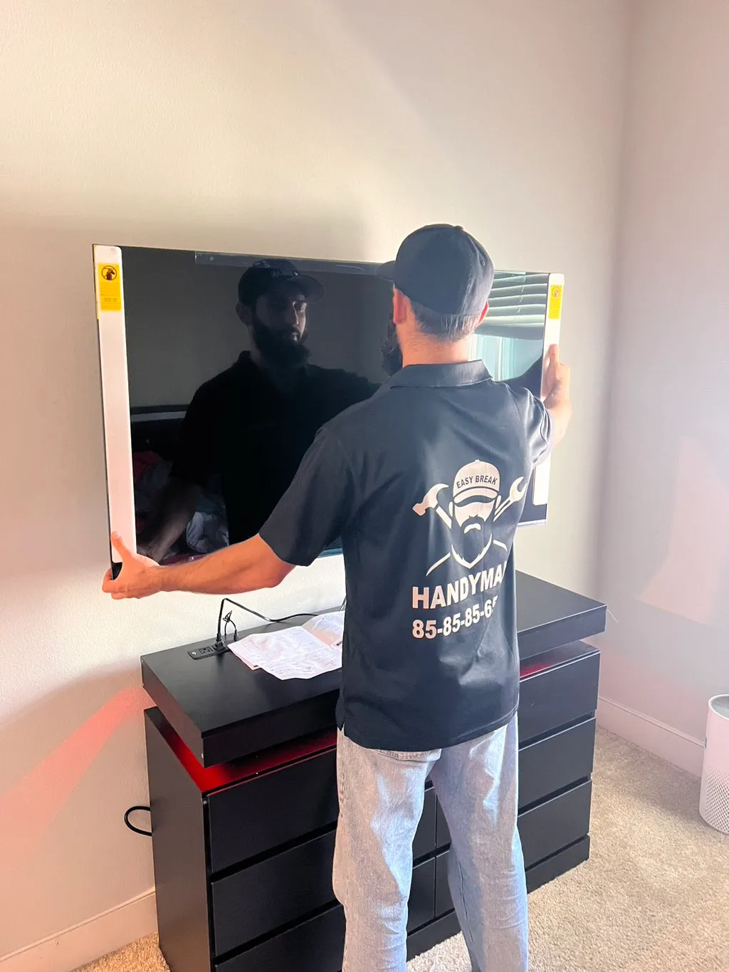 65 inch TV mounted in Mission Valley San Diego